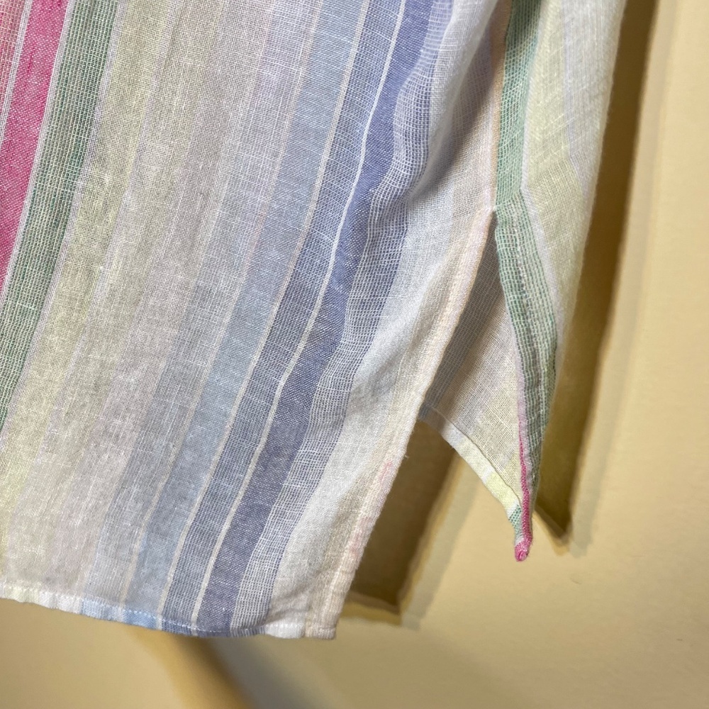 Linen Rails Multicolor Striped Button-Up Top - Picture 4 of 10